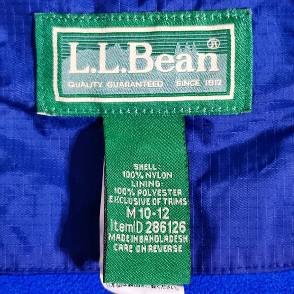 L.L.Bean Jacket Boy's size M (10-12) blue colour with reflective fleece lining - Picture 6 of 16